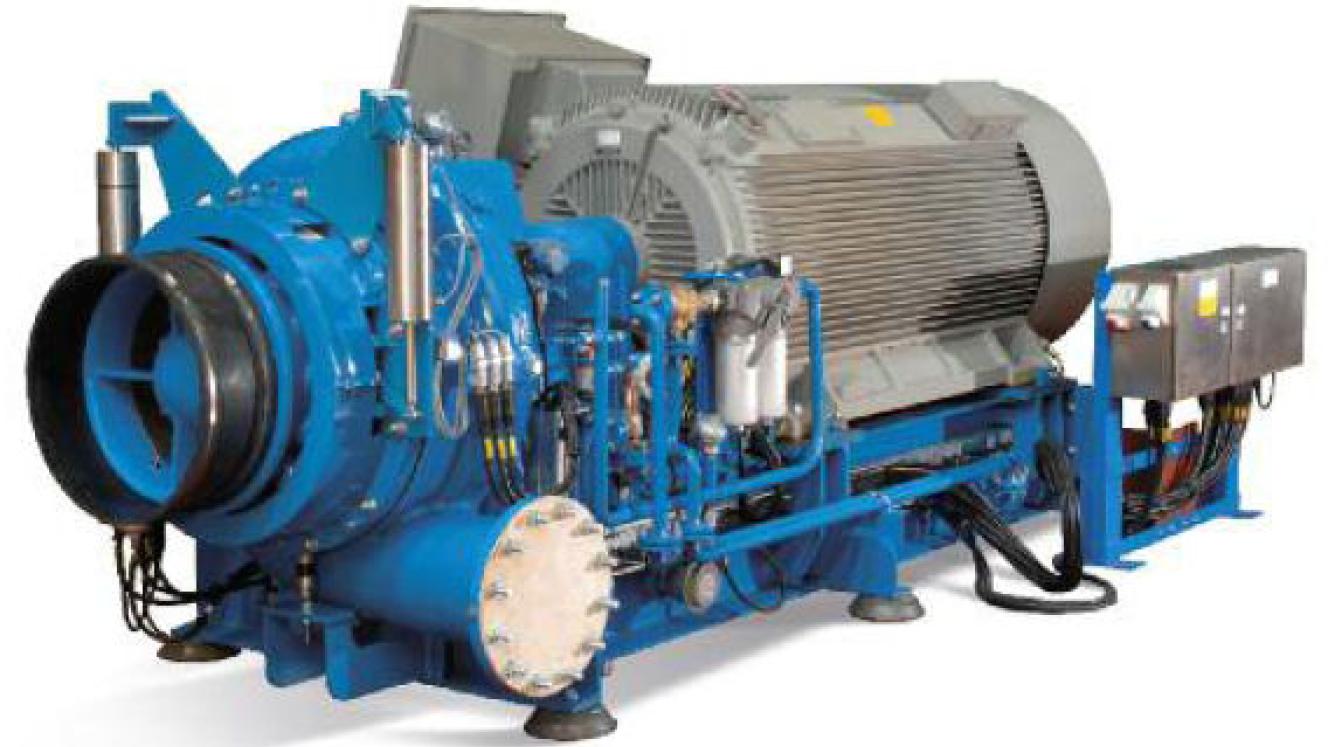 A single stage turbine compressor.