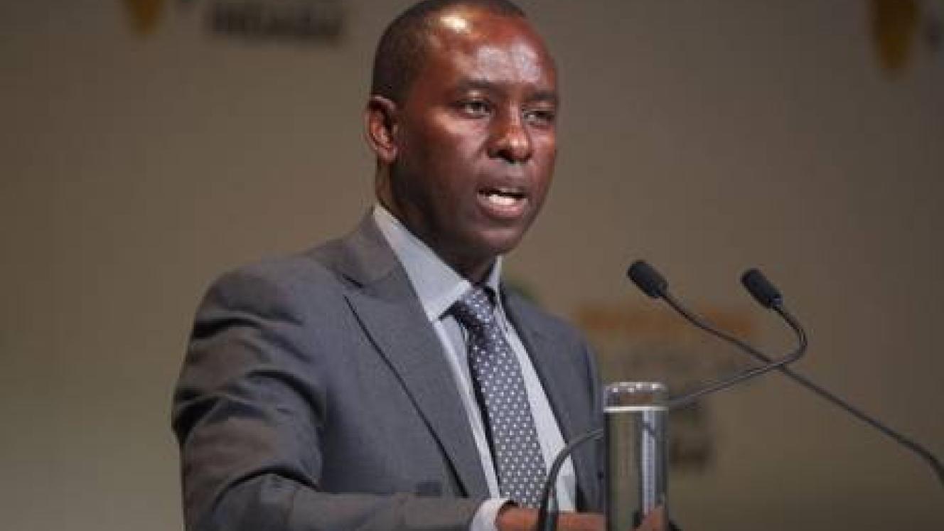Minister of Mineral Resources, Mosebenzi Zwane, speaking on the first day of the Mining Indaba. 