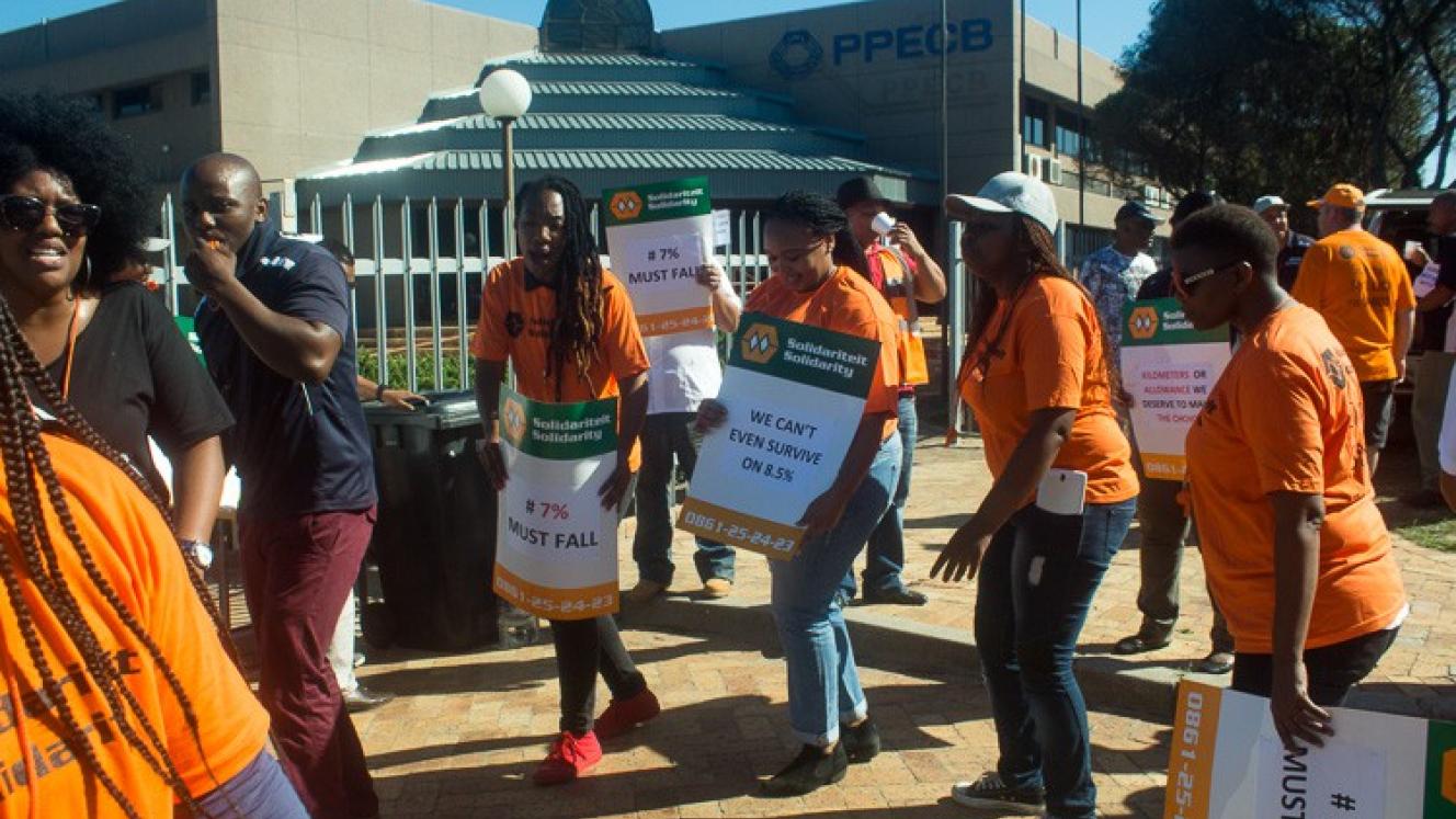 PPECB workers have embarked on protest action to demand higher wages.