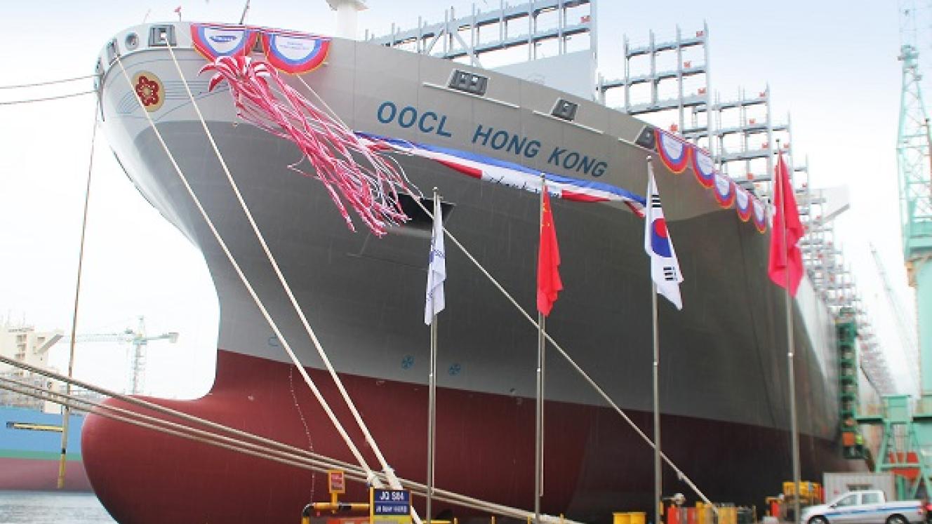 The 21 413-TEU OOCL Hong Kong.