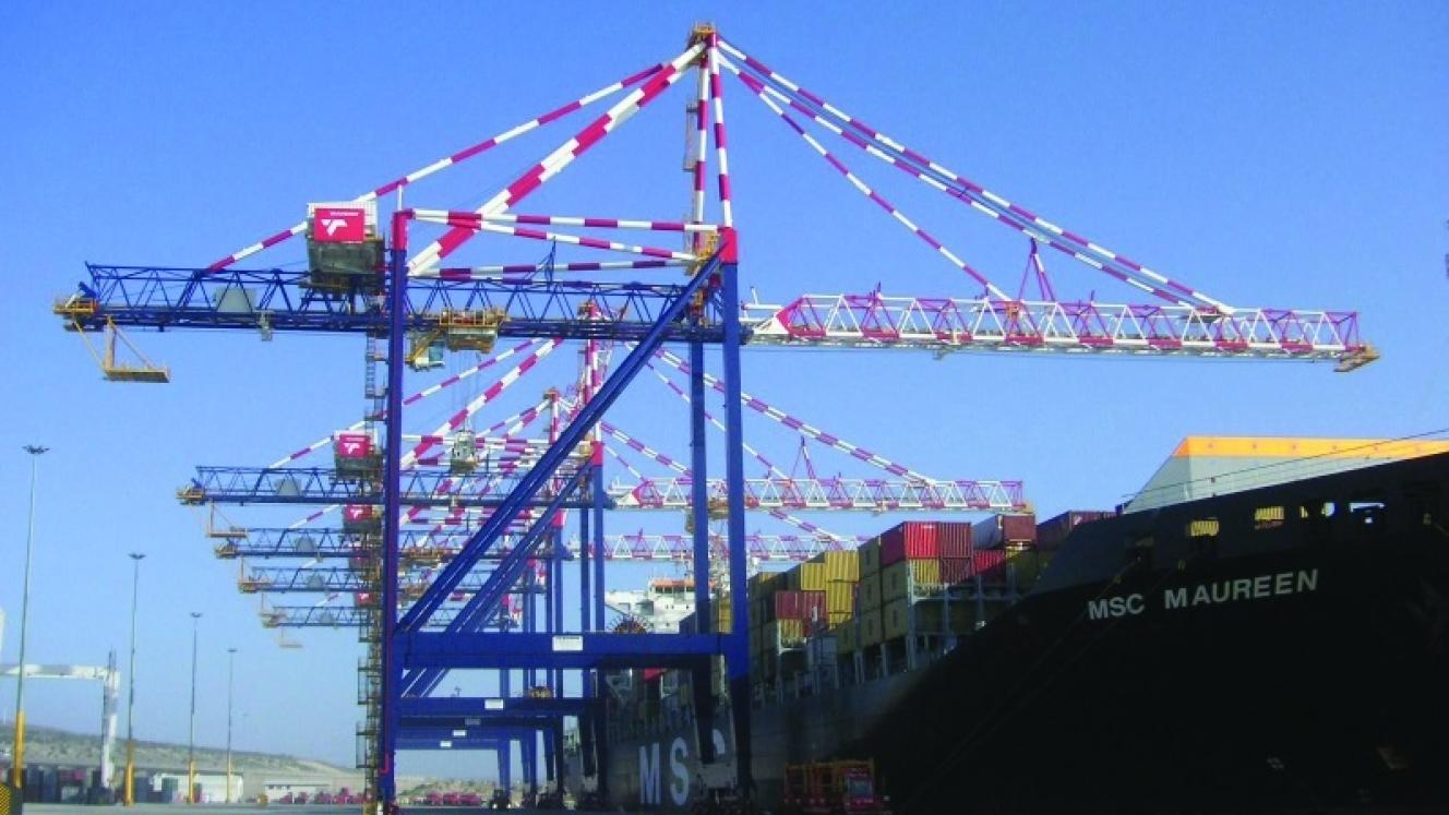 The STS Liebherr cranes at the Port of Durban.