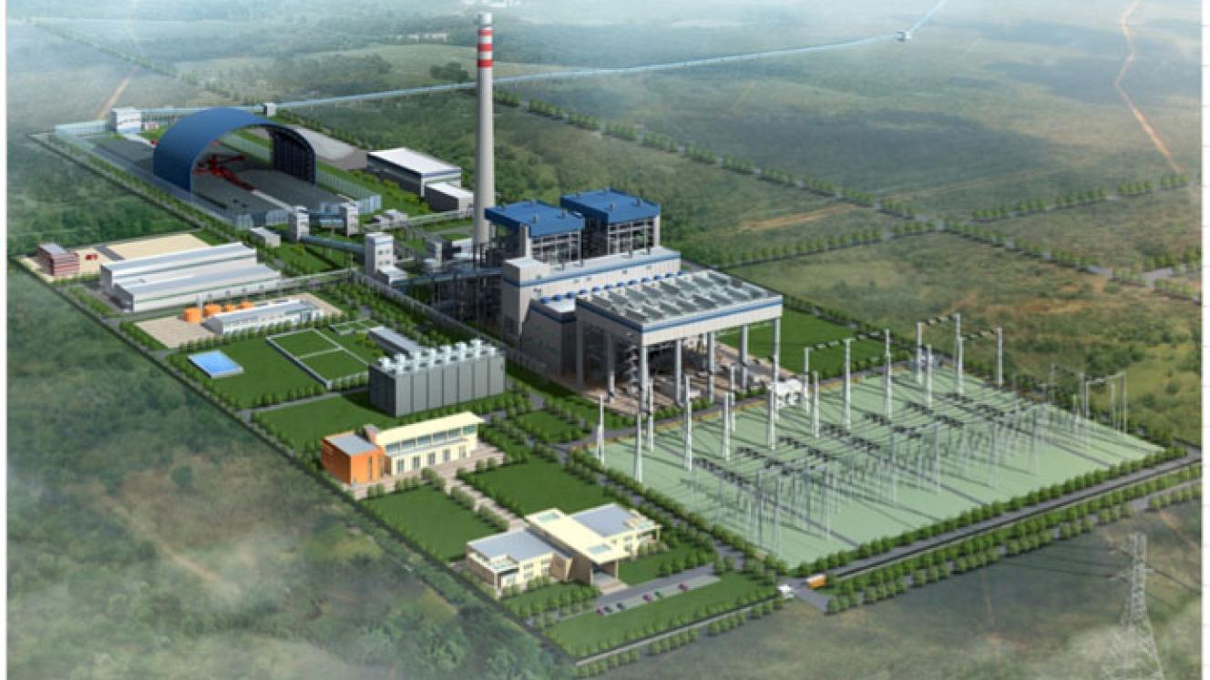 An artist’s impression of the planned Mabesekwa Coal Independent Power Project in Botswana.