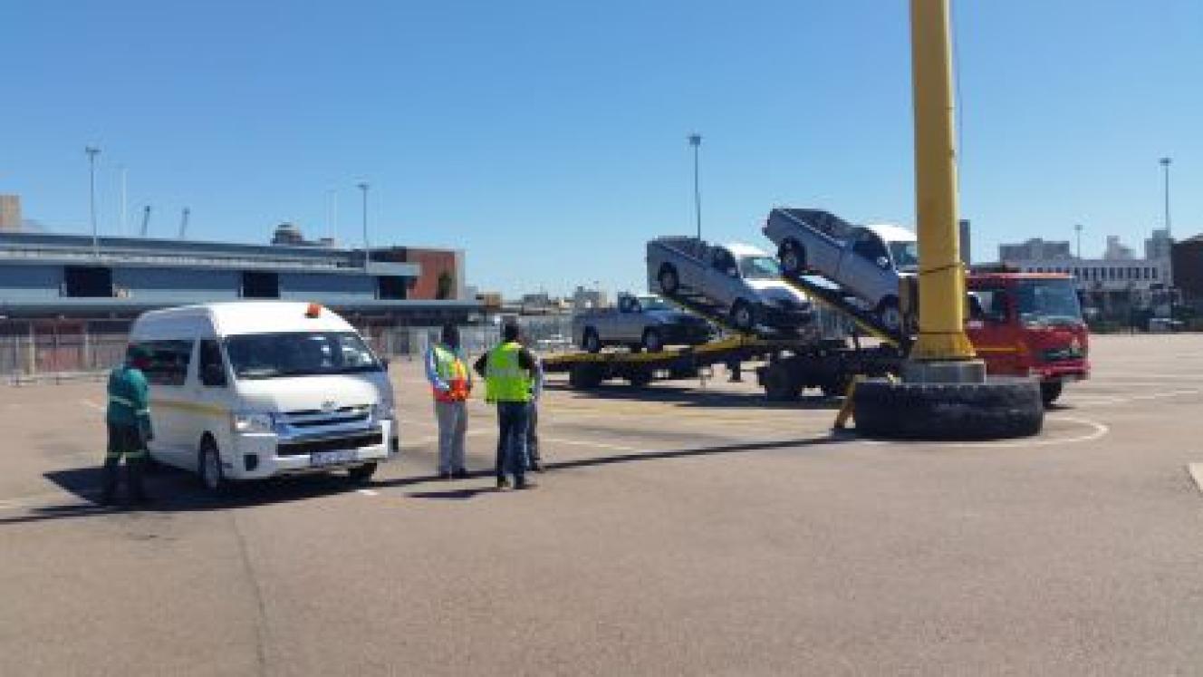 The staging area at the Durban Ro-Ro Terminal.