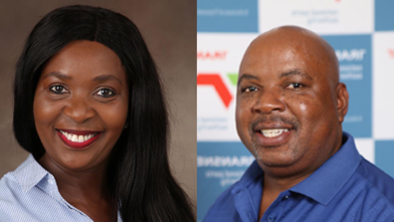 The two new port managers, Sharon Sijako (left) and Shadrack Tshikalange. 