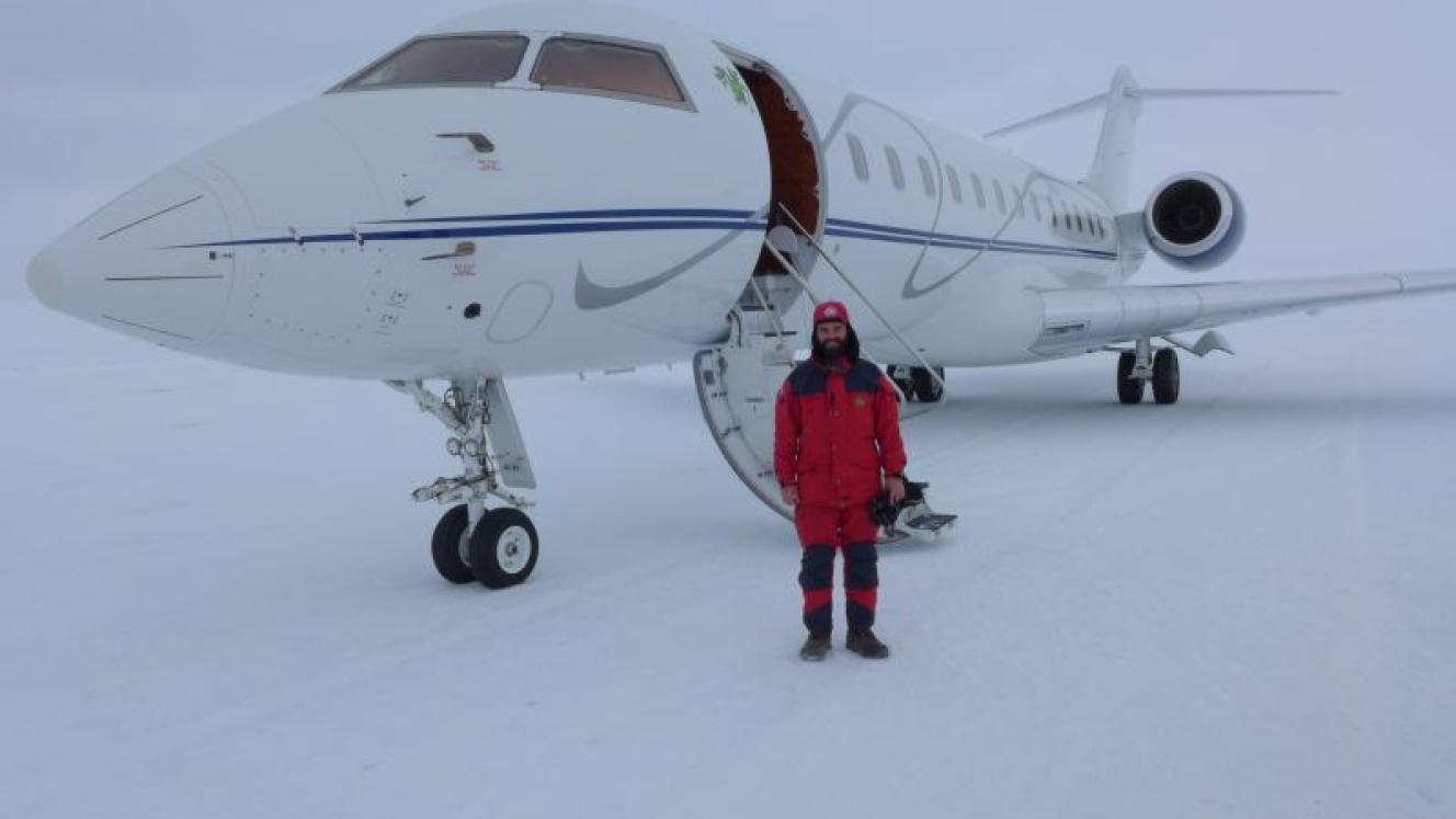 Wallem South Africa general manager Jonathan Millar during a visit to the Norwegian base in Antarctica.