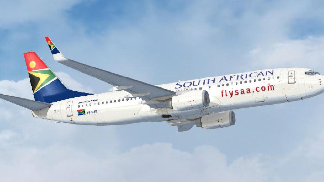 An SAA Boeing B737 aircraft.