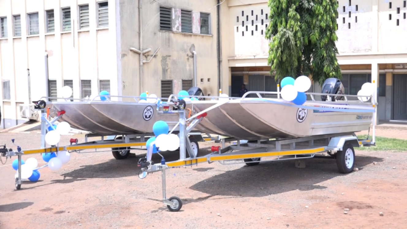 The two “alligator boats” will be used to patrol the Tema coastline and port.