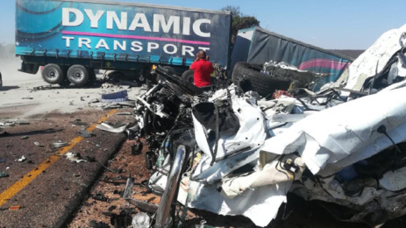 A scene from the horror crash which occurred on the N1 last month. 