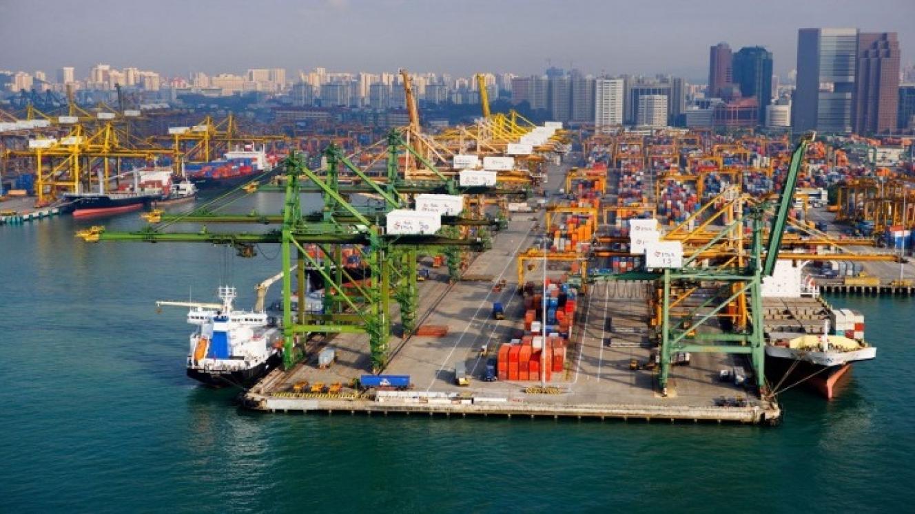 The COSCO PSA Terminal  (CPT) in Singapore. 