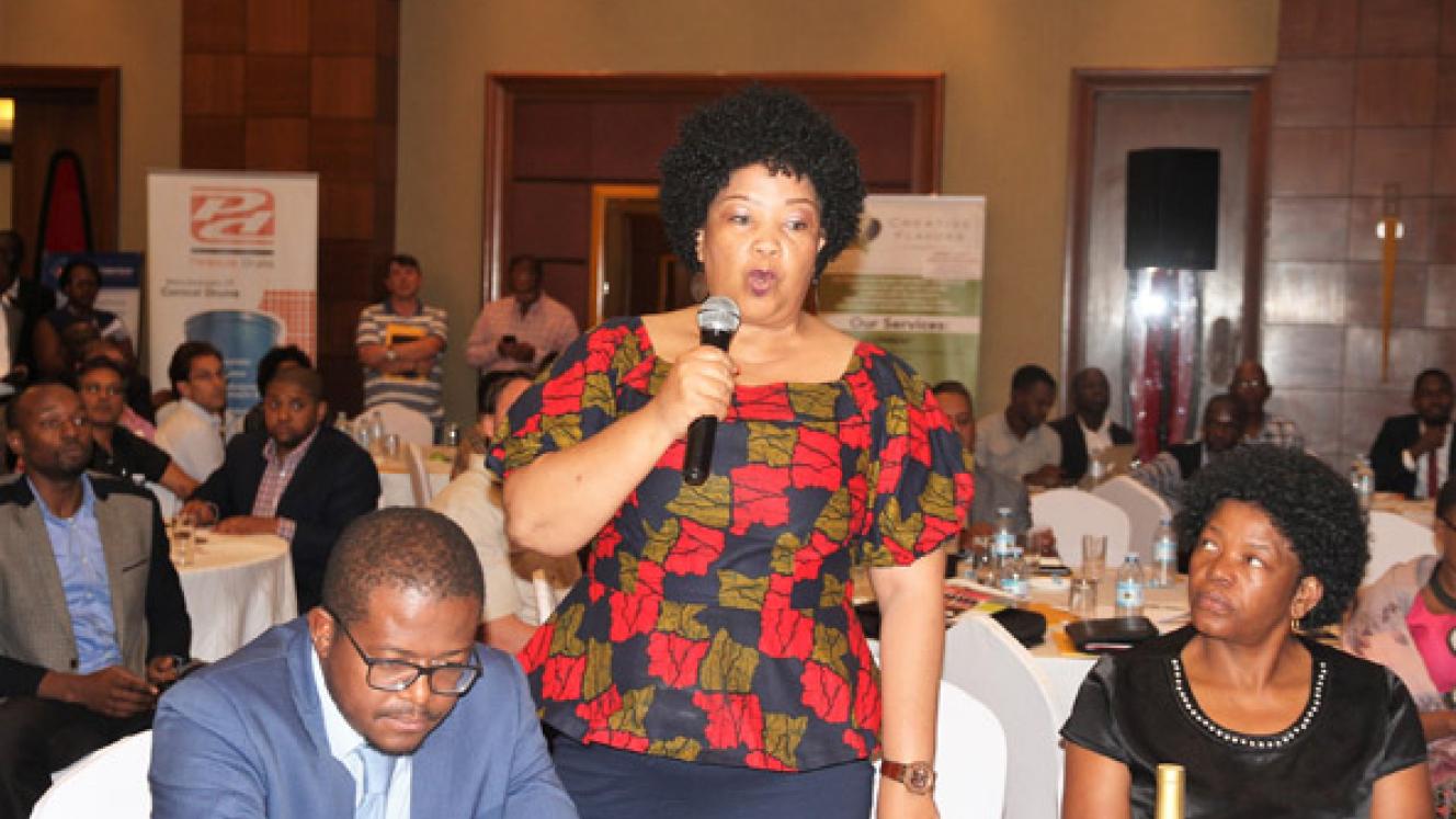 Acting South African High Commissioner in Uganda,  Phumeza Mukendi, (centre) pictured with members of the SA delegation to Uganda, business development manager of the Export Credit and Insurance Corporation, Paul Mojapelo, and CEO of Bridge of Hopes Wines, Rosemary Mosia.