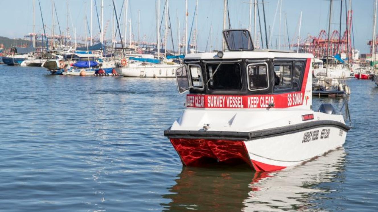 Durban harbour’s new dredging craft, the SS Sonar.