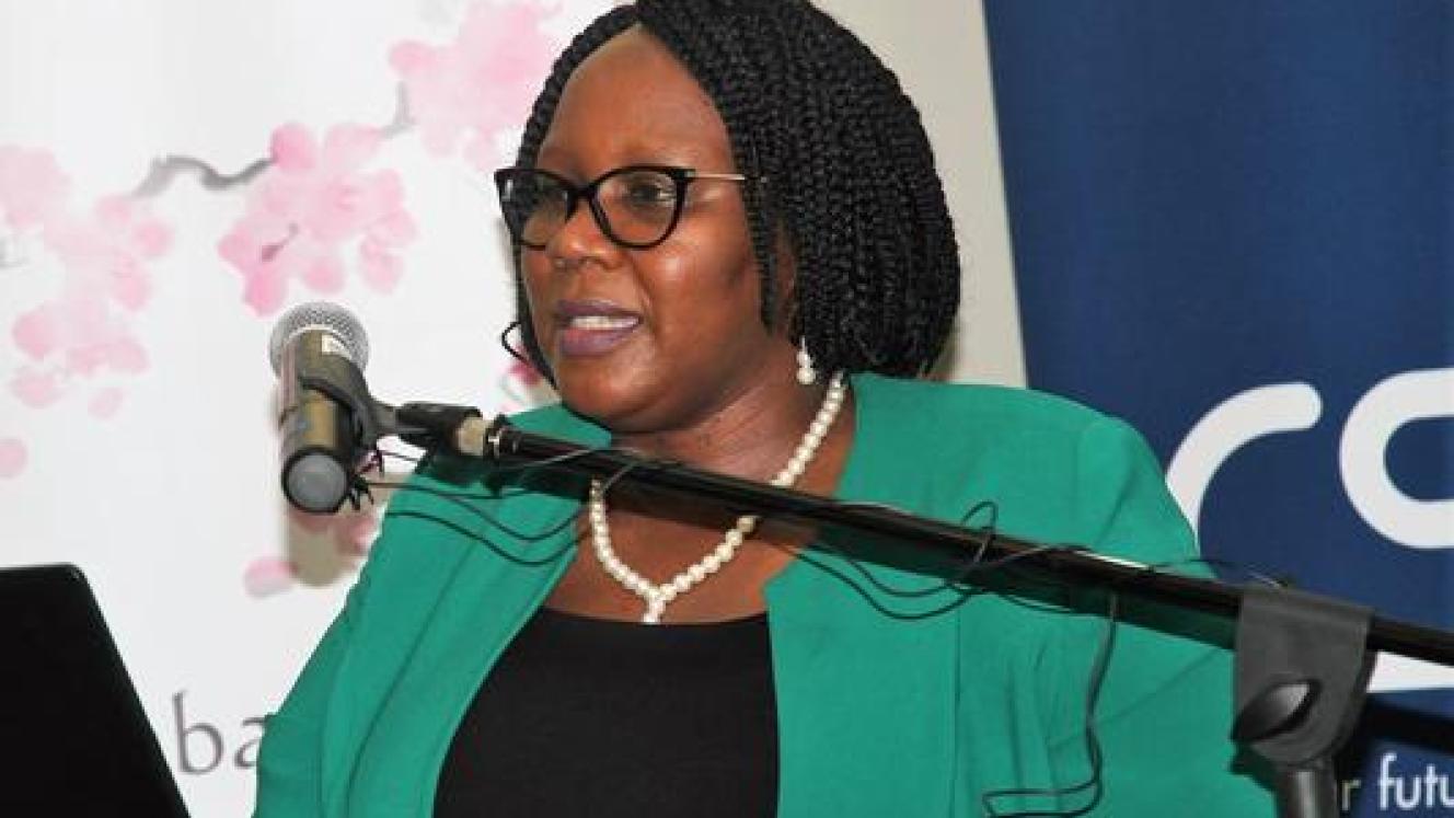 The Deputy Minister of Trade and Industry, Nomalungelo Gina, speaking the launch of the Japan-South Africa project to combat plastic pollution