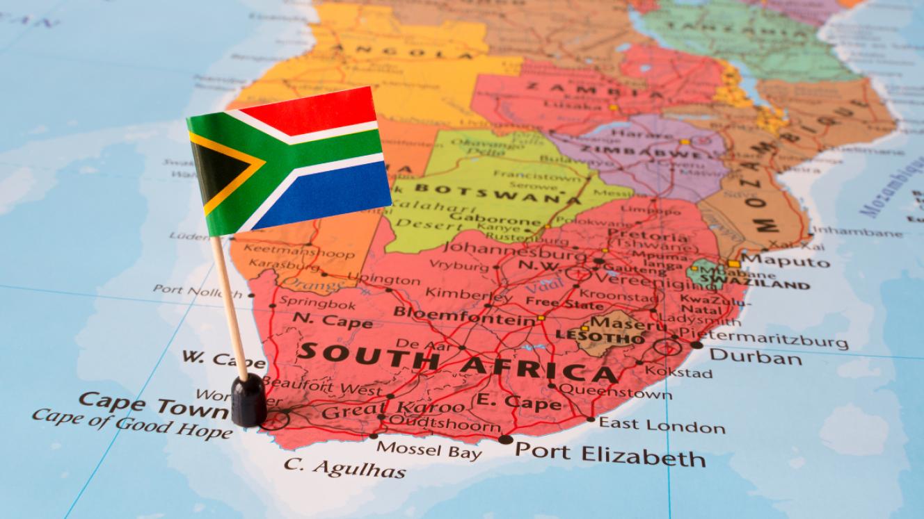 Devastation of looting and destruction - Map Flag South Africa 