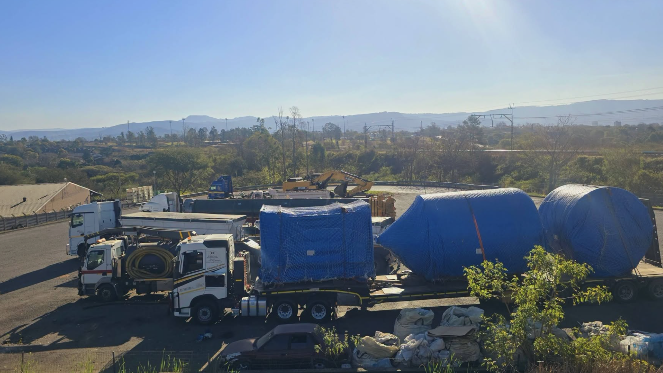Several of the eleven trucks impounded by the KZN Department of Transport.