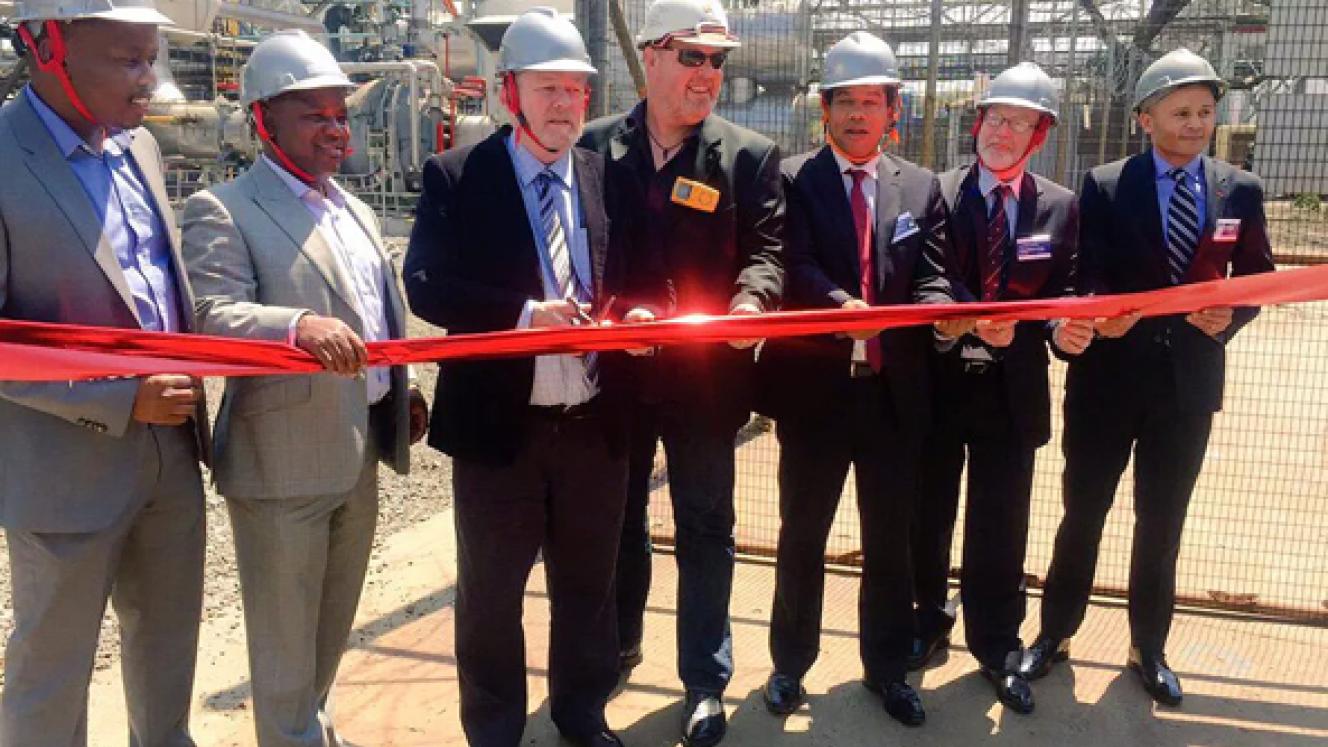 Minister Rob Davies at the opening of the Eternity Power plant in Rustenburg