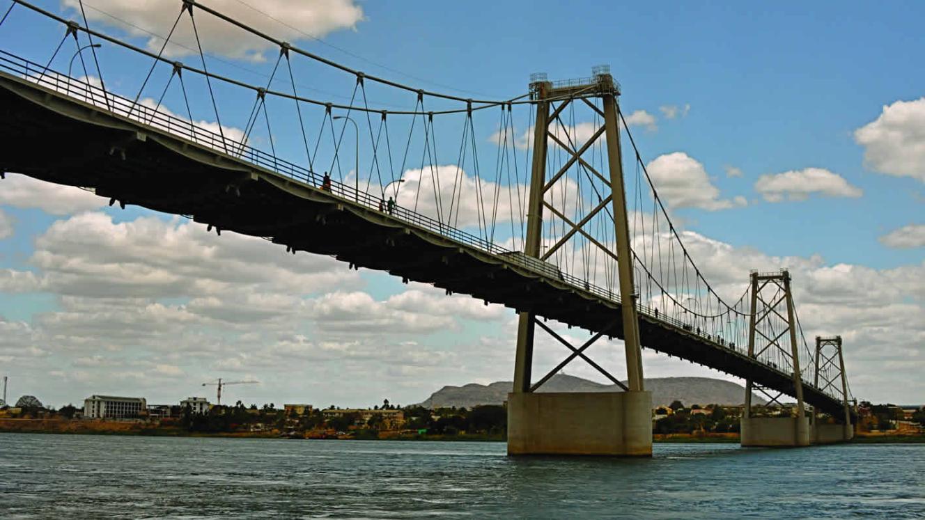 Tete bridge over the Zambezi River in Mozambique