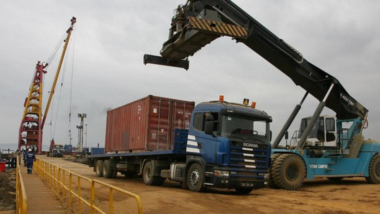 Construction began in July this year on the planned deep water port in Cabinda, Angola.