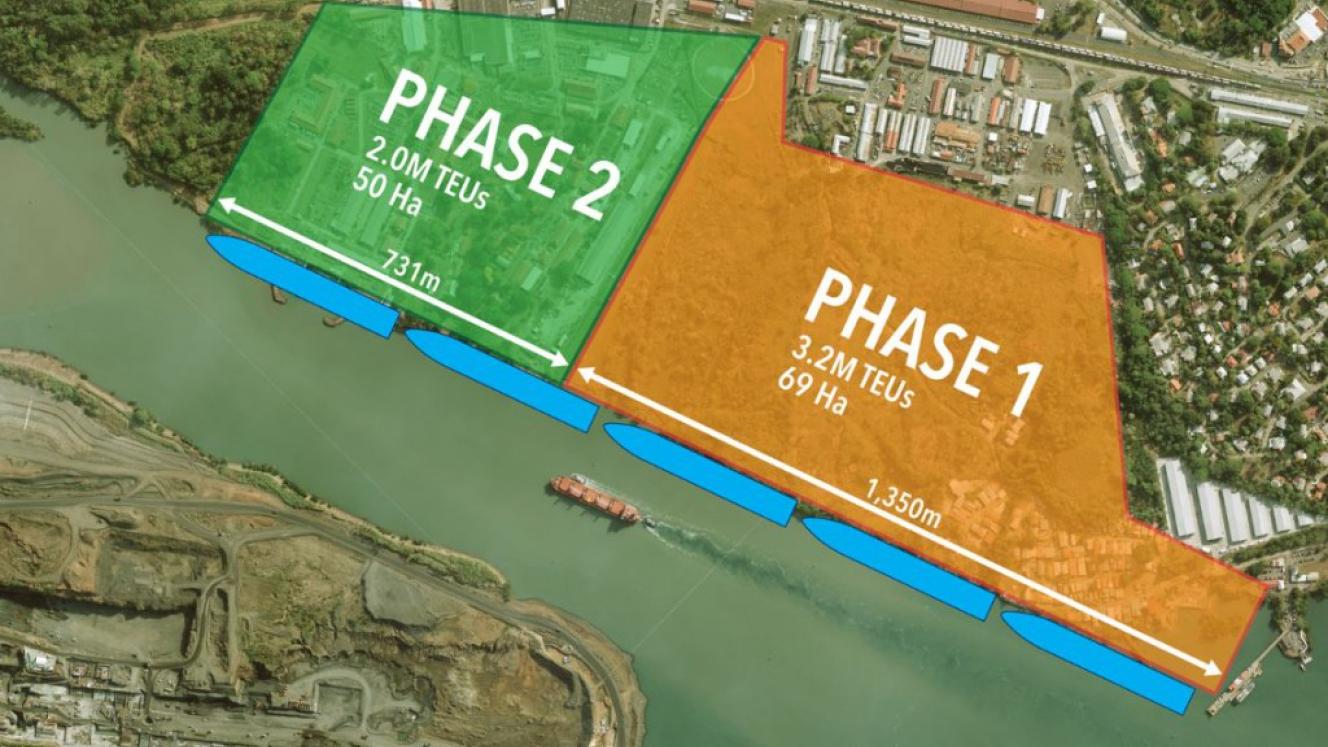 An artist’s rendering of the capacity at the new Port of Corozal.