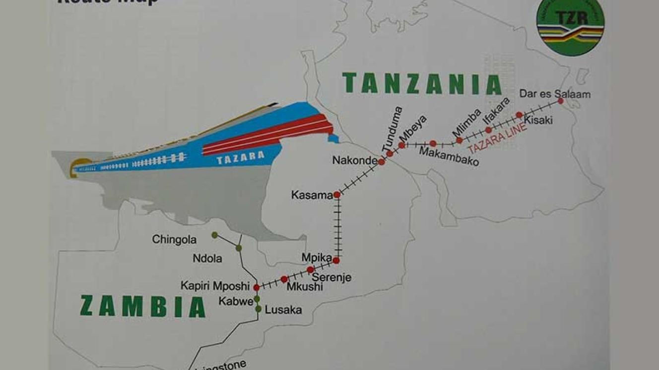 A map of the critical Tazara route.