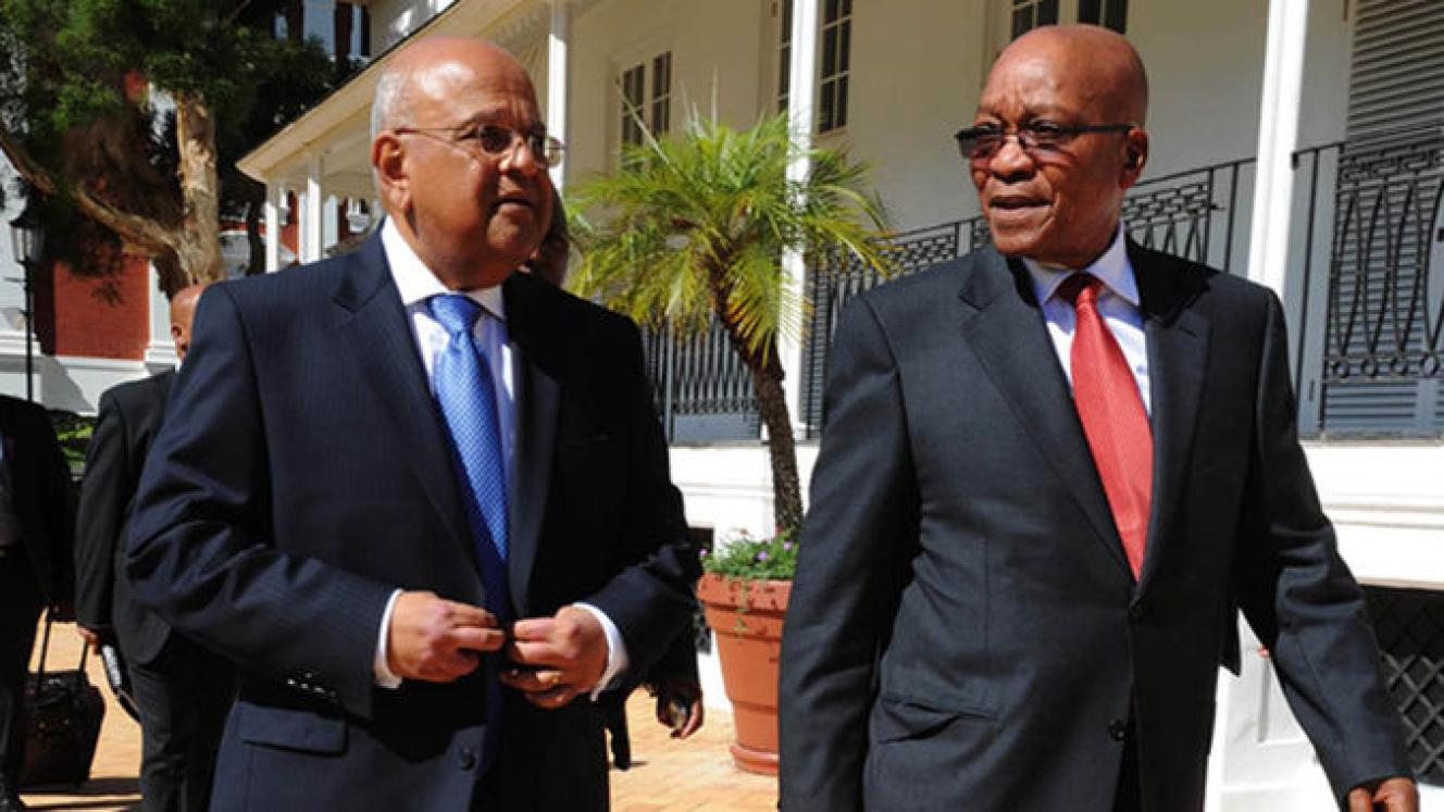 SA’s latest finance minister, Pravin Gordhan, pictured with president Jacob Zuma.