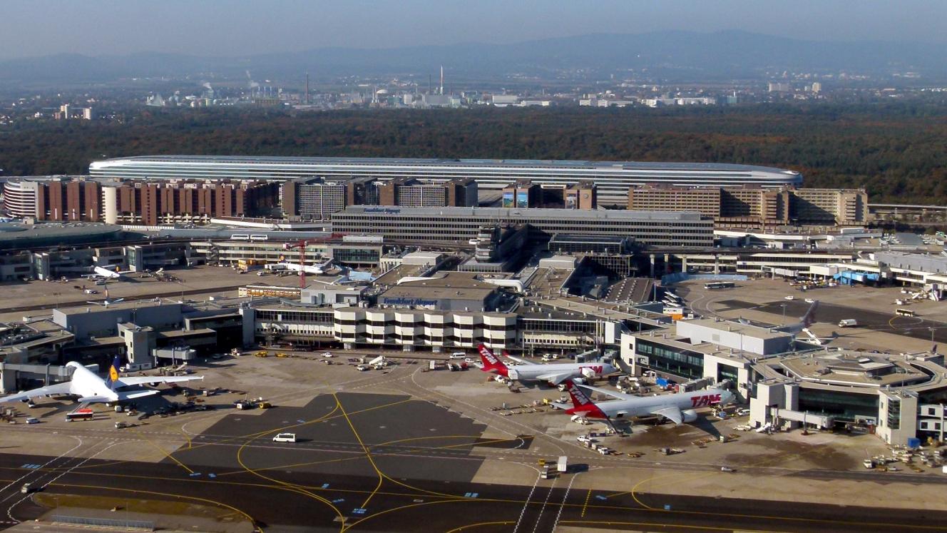 Frankfurt Airport in Germany.