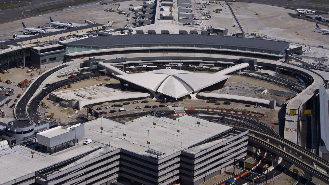 Aerial view of JFK International Airport