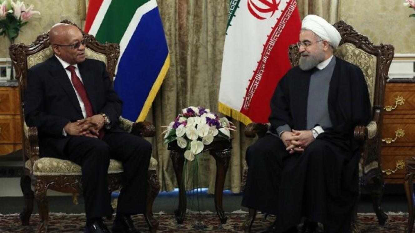 President Jacob Zuma and Iran’s president, Hassan Rouhani, met yesterday to cement trade relations.