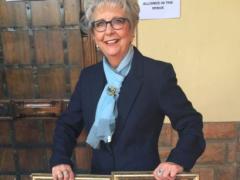 Brenda Horne is pictured with the award.