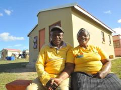 Nolwandle Goloda (64) and her husband Thandelakhe Goloda (82)  were the recipients of one of the houses.