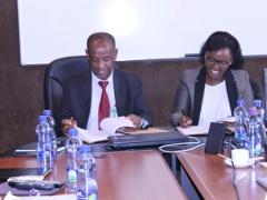 Girma Shiferaw, Ethiopian Airlines acting vice president: strategic planning and alliances (left), pictured with Air Namibia’s acting MD, Ellaine Priscilla Samson.