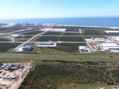 An aerial view of zone 1 and 2 of the Coega IDZ, adjacent to the Port of Ngqura.