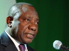 Deputy president Cyril Ramaphosa addresses attendees at the Black Business Council dinner last night.