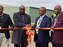Pictured during the cutting of the ribbon from the left: ECDC CEO, Buhle Dlulane; executive mayor of King Sabata Dalindyebo Local Municipality, Dumani Zozo; deputy director-general of Special Economic Zones and Economic Transformation, Sipho Zikode; and deputy mayor of OR Tambo District Municipality, Robert Nogumla.