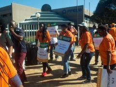 PPECB workers have embarked on protest action to demand higher wages.