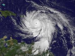Satellite image of Hurricane Maria.