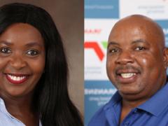 The two new port managers, Sharon Sijako (left) and Shadrack Tshikalange. 