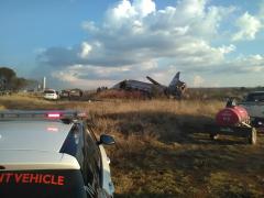 The scene of this afternoon's crash.