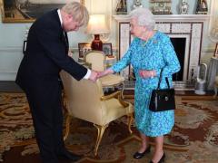 Prime Minister of the UK, Boris Johnson and Queen Elizabeth