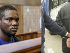 Itoruboemi Benson Lobia during a court hearing in South Africa following his arrest for the hijacking of the Dutch-flagged freight ship, FWN Rapide. 