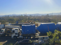 Several of the eleven trucks impounded by the KZN Department of Transport.