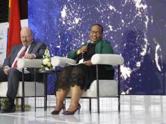 Zirk Jansen, Senior Manager: Business Development at Global Markets and Zanele Ntantala, Port Engineer at TNPA’s Port of East London, during a panel discussion at the Eastern Cape Export Symposium 2026.