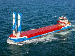 The Baltic Iron and Baltic Timber use wind-assisted propulsion and battery technology to reduce fuel consumption and emissions.