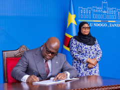 DRC President Félix Tshisekedi and Tanzanian President Samia Suluhu Hassan held bilateral talks in Zanzibar.