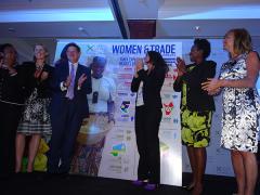 At the launch last week were (from left): Lisa Karanja, senior director, business competitiveness TMEA; Karin Andersson, TMEA council chair; Frank Matsaert, CEO, TMEA; Marielle Geraedts, deputy ambassador of the Netherlands; Patricia Ithau, TMEA board member and Lisa Phillips, head of DFID Kenya.