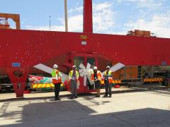 Pictured at the launch in front of one of the new RMGs from the left: Khathatso Tlhakudi, acting director general – Department of Public Enterprises; Linda Mabaso, Transnet chairperson of the board of directors; and Siyabonga Gama acting group CEO, Transnet.