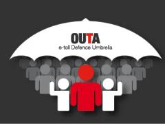 The graphic imagery for Outa’s new campaign against e-tolls.