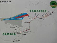 A map of the critical Tazara route.