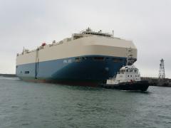The car carrier, Opal Ace, was the first vessel to be brought into the Port of East London on 28 October using TNPA’s Integrated Port Management.