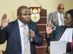 David van Rooyen, South Africa's incoming finance minister, was formally sworn into office yesterday by judge Sisi Virginia Khampepe at the Union Buildings in Pretoria.