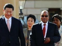 President Jacob Zuma received the Chinese president, Xi Jinping, on his arrival in the country yesterday.